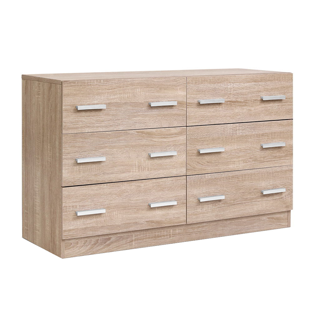 Artiss 6 Chest of Drawers - VEDA Oak