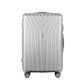 Wanderlite 3pc Luggage Trolley Set Suitcase Travel TSA Hard Case Carry On Silver Lightweight