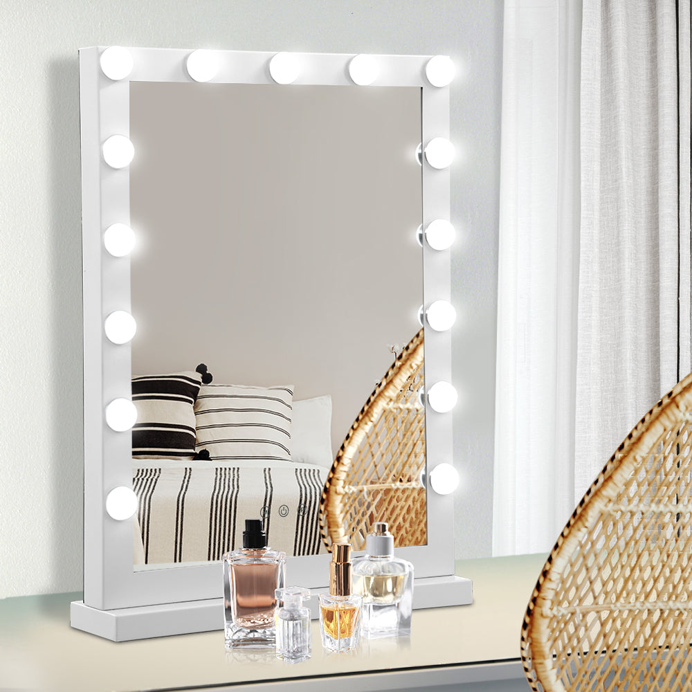 Embellir Makeup Mirror Hollywood with Light Frame Vanity Dimmable Wall 15 LED