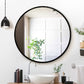 Embellir Wall Mirror Makeup 90cm Home Decor Framed Mirrors Bathroom Round Black