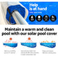 Aquabuddy Pool Cover 500 Micron 10.5x4.2m Silver Swimming Pool Solar Blanket 5.5m Roller