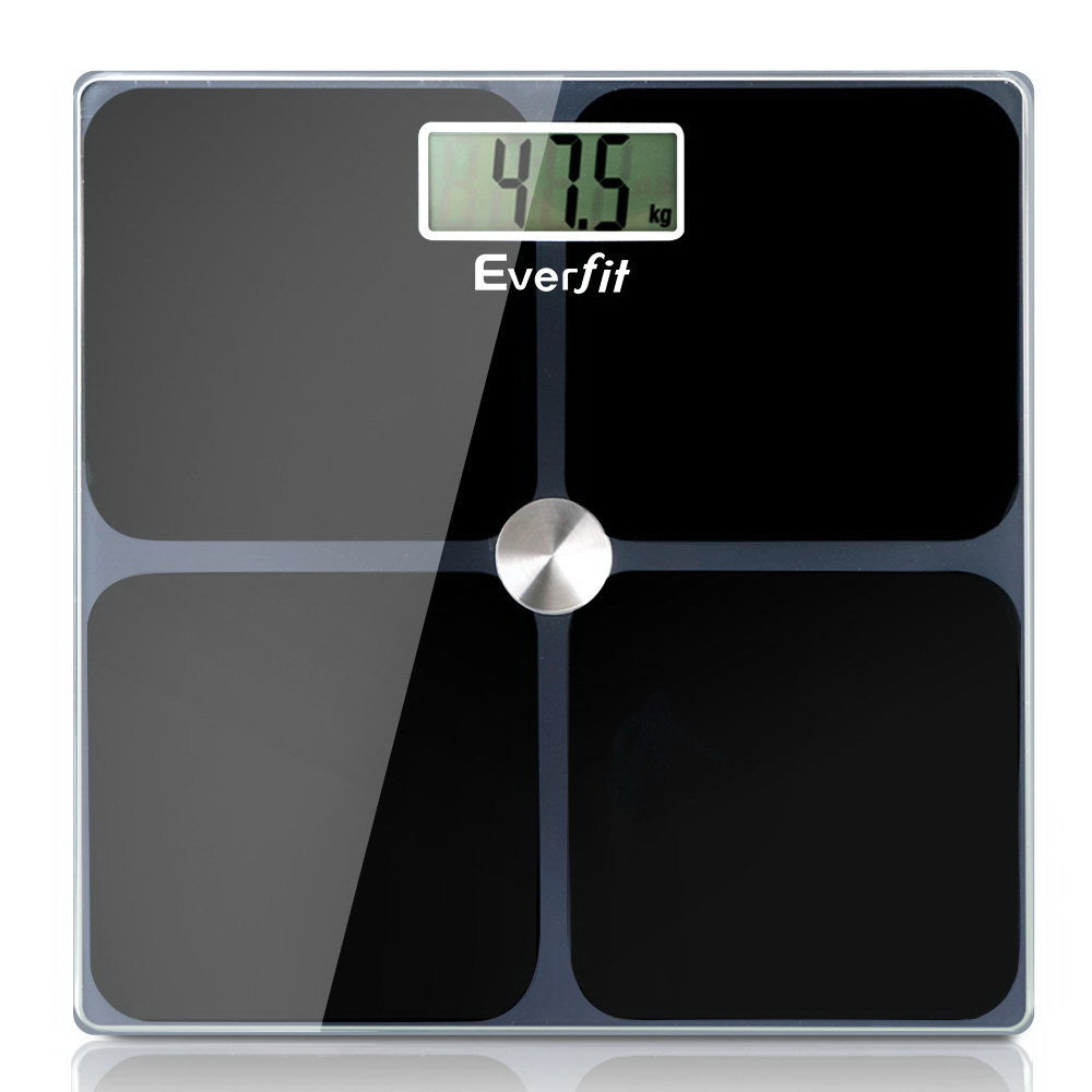 Everfit Body Fat Bathroom Scale Weighing Tracker Gym 180KG