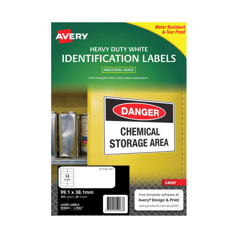 AVERY Laser Label L7063 14Up Pack of 25