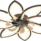 Modern Ceiling Light Fan, Low Profile, 6 Wind Speed, 3 Color (90cm, Black)