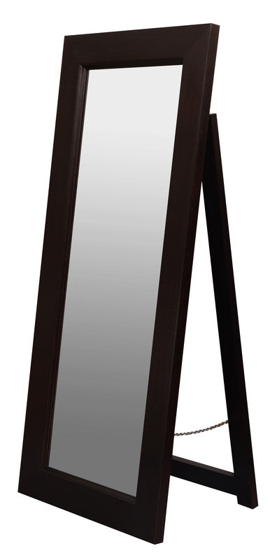 Toby Solid Mahogany Timber Standing Mirror (Chocolate)