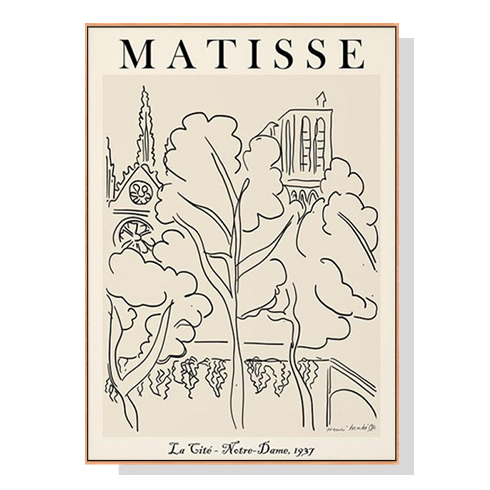 Wall Art 80cmx120cm Line Art By Henri Matisse Wood Frame Canvas