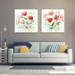 Wall Art 100cmx100cm Florals 2 Sets Gold Frame Canvas