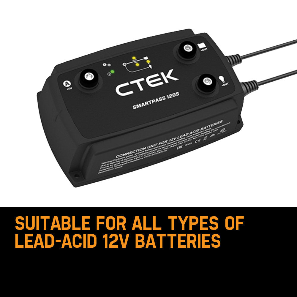CTEK 140A Off Road DC/DC Bundle: D250SA + Smartpass 120S + Battery Monitor