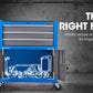 BULLET Tool Chest Cabinet Box Trolley Rolling Wheels Drawer Storage Steel Blue