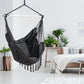 NOVEDEN Hammock Chair Hanging Rope Swing with 2 Seat Cushions Included (Dark Grey) NE-HC-102-XXW