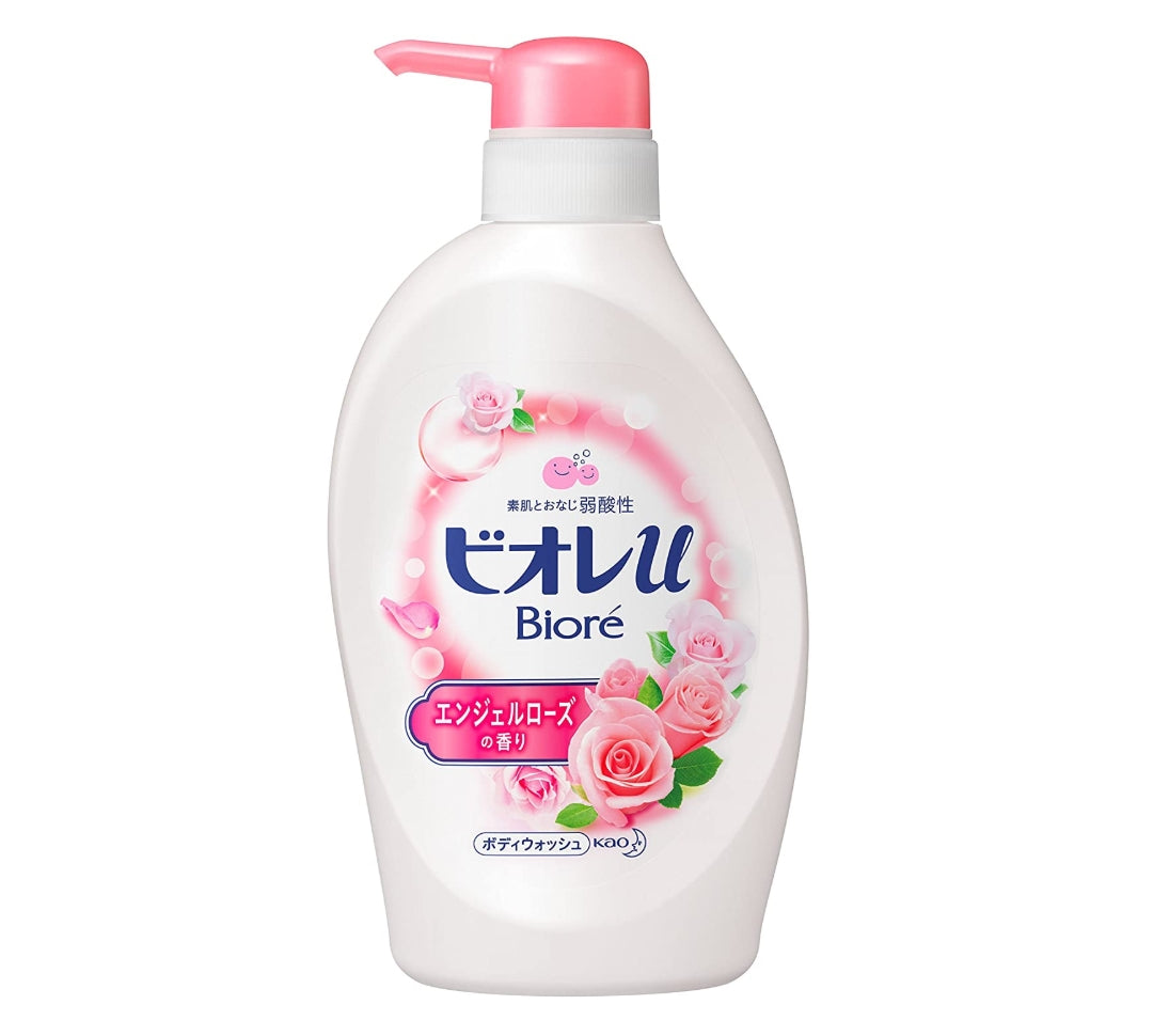 [6-PACK] Kao Japan Biore Soft Acid Hydrating Body Wash 480ml( 2 Scents Available ) Rose