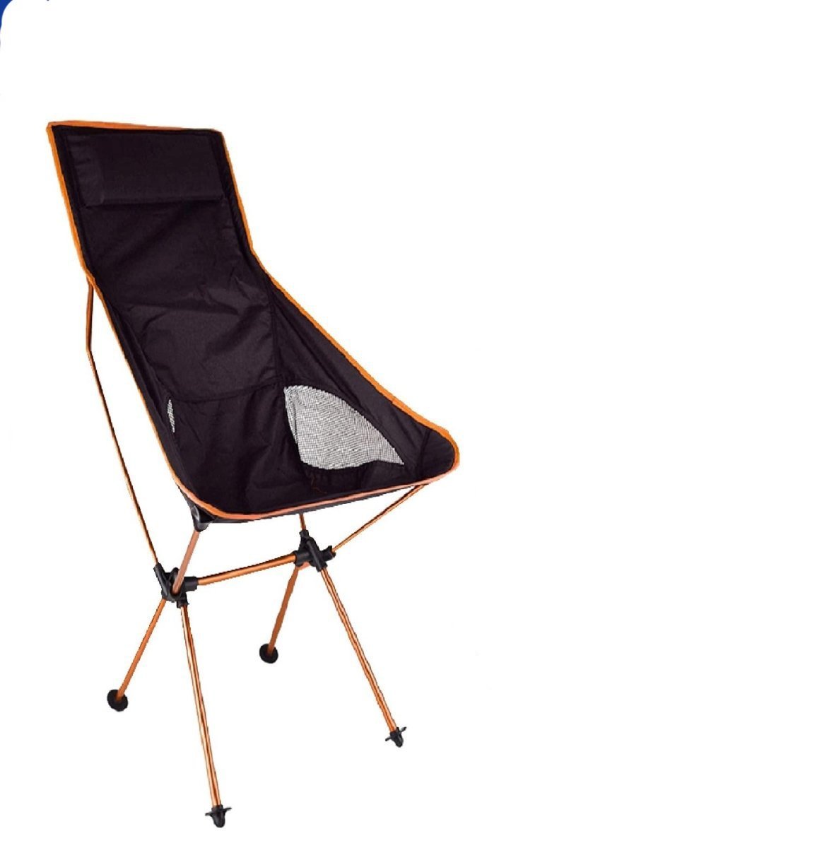 Camping Chair Folding High Back Backpacking Chair with Headrest Brown