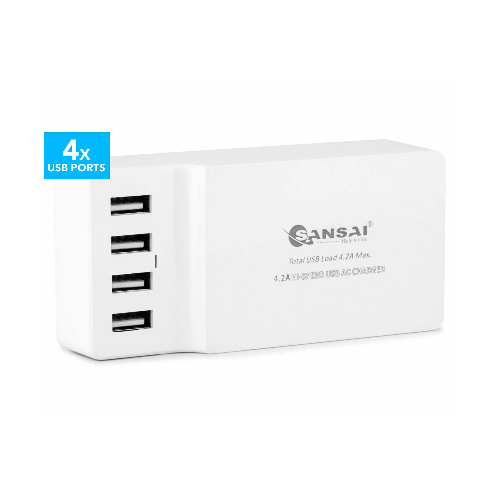 3X Sansai USB Charging 4.2A 4-Ports Station A