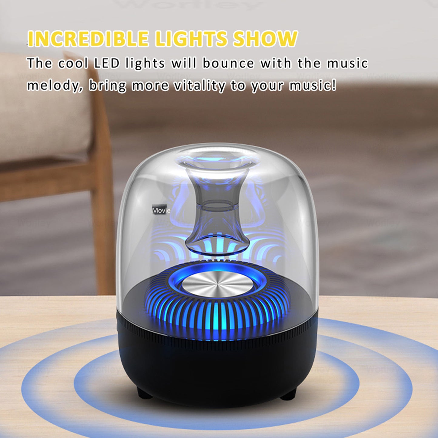 4X Wireless Rechargeable Bluetooth Speaker LED Portable Stereo FM USB/TF/AUX