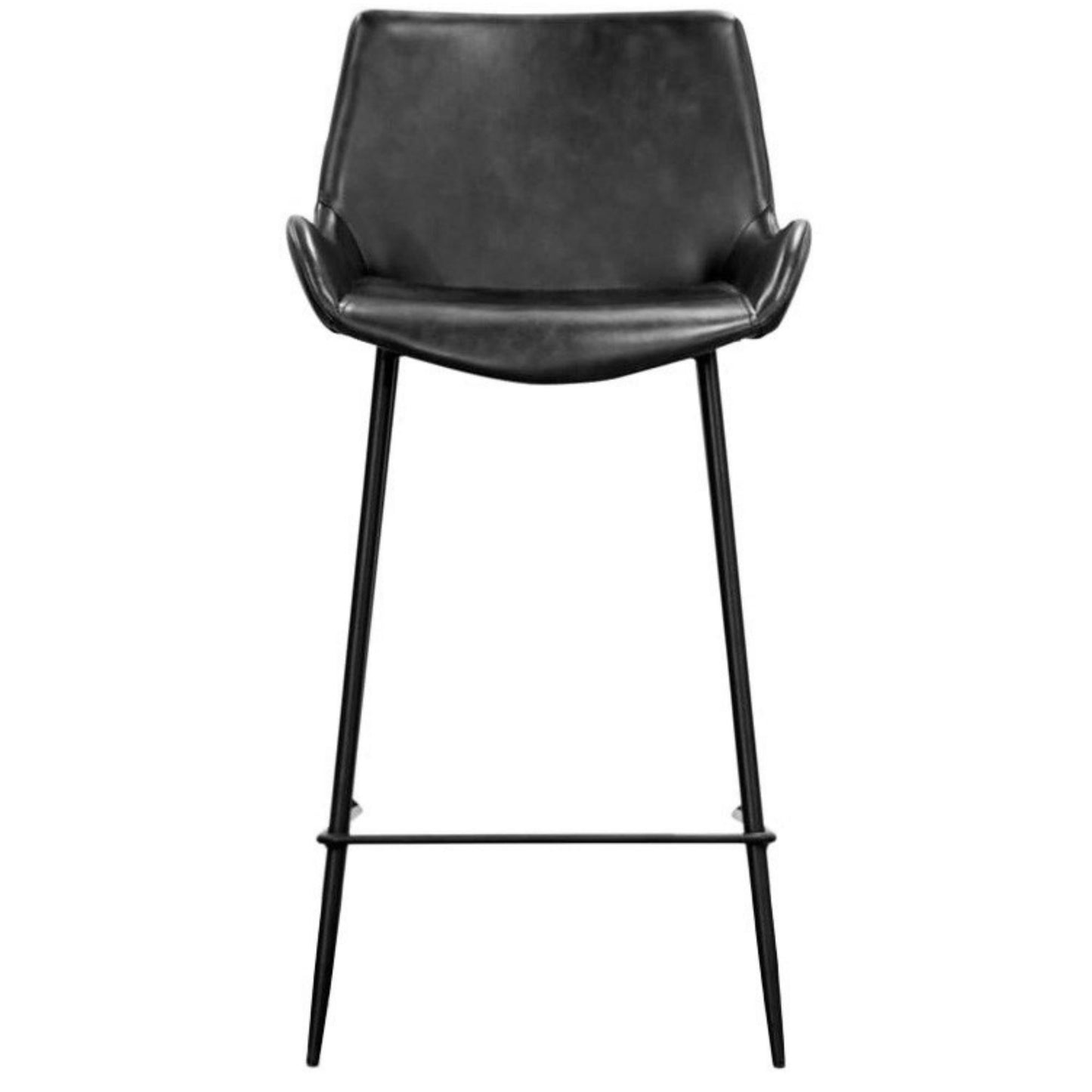 Brando  Set of 4 PU Leather Upholstered Bar Chair Metal Leg Stool Vintage Grey