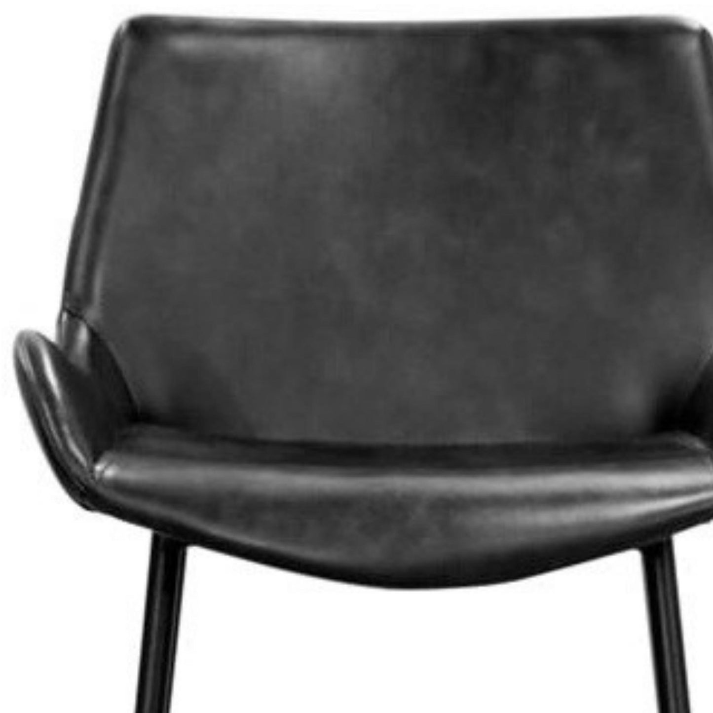 Brando  Set of 4 PU Leather Upholstered Bar Chair Metal Leg Stool Vintage Grey