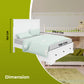 Celosia 4pc Queen Bed Frame Bedroom Suite Timber Bedside Tallboy Package - White