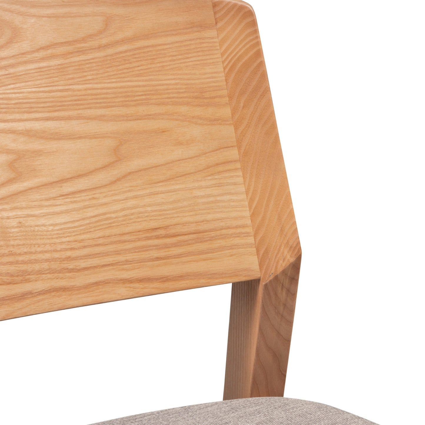 Emilio 6pc Set Dining Chair Fabric Seat Scandinavian Style Solid Ash Wood Oak