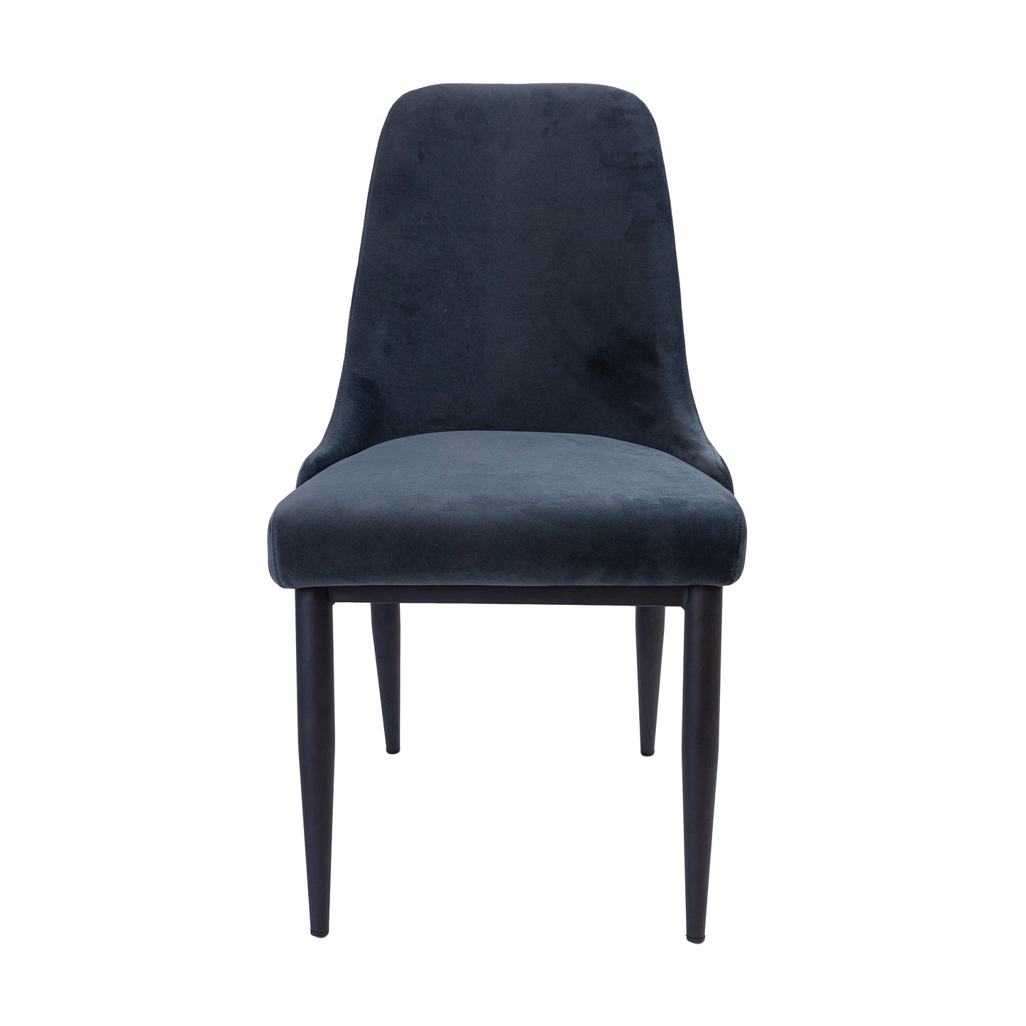Eva Dining Chair Set of 6 Fabric Seat with Metal Frame - Charcoal
