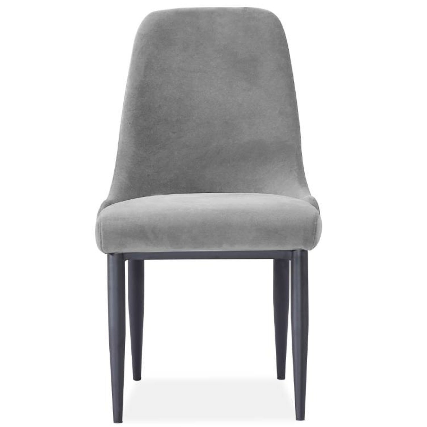 Eva Dining Chair Set of 2 Fabric Seat with Metal Frame - Grey