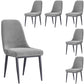 Eva Dining Chair Set of 6 Fabric Seat with Metal Frame - Grey