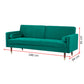 Livia 3 Seater Sofa Bed Fabric Uplholstered Lounge Couch - Green