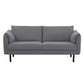 Channel 3 Seater Fabric Sofa Lounge Couch Dark Grey