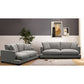 Royalty 3 + 3 Seater Sofa Fabric Uplholstered Left Chaise Lounge Couch - Grey