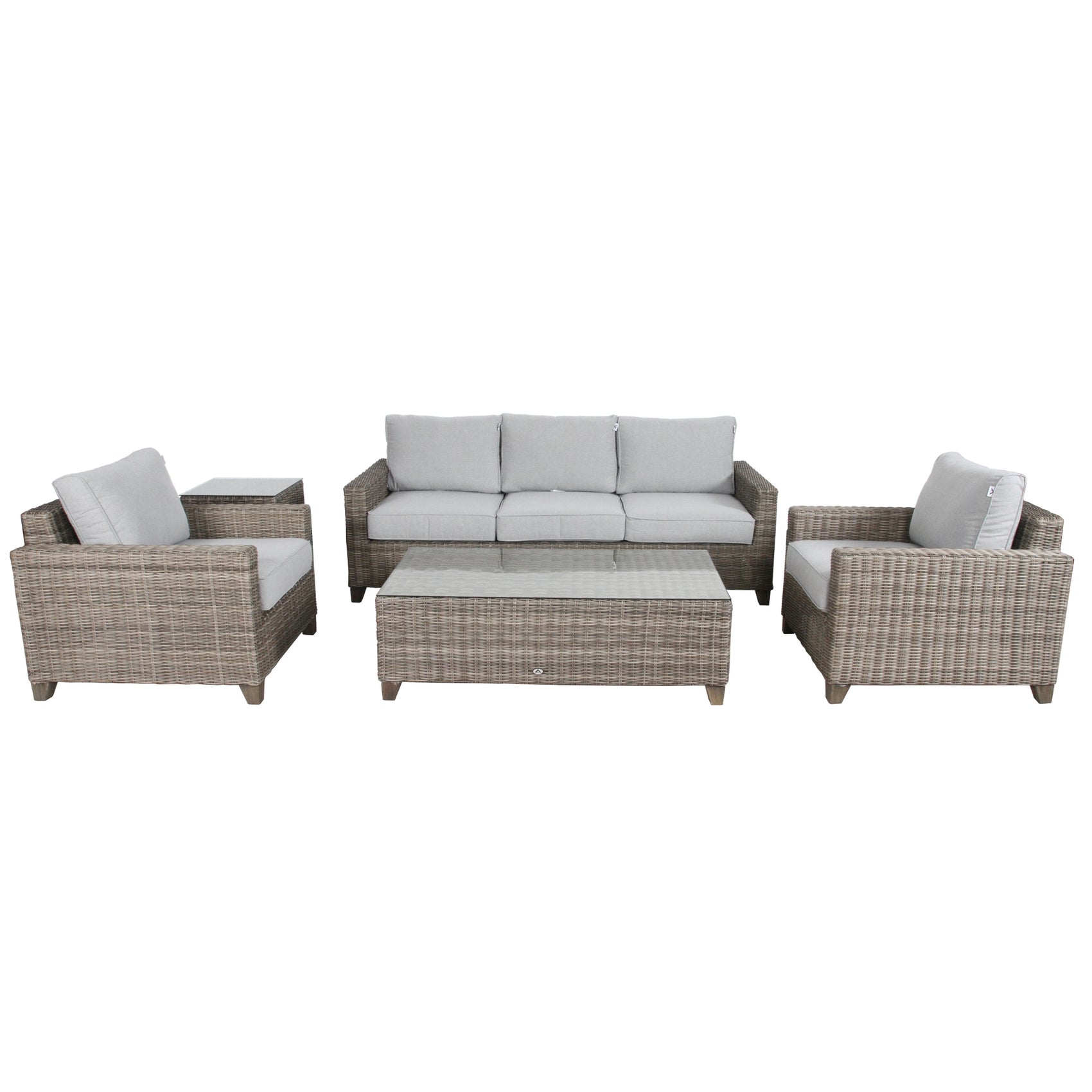 Sophy 3+1+1 Seater Wicker Rattan Outdoor Sofa Set Coffee Side Table Chair Lounge