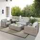 Sophy 3+1+1 Seater Wicker Rattan Outdoor Sofa Set Coffee Side Table Chair Lounge