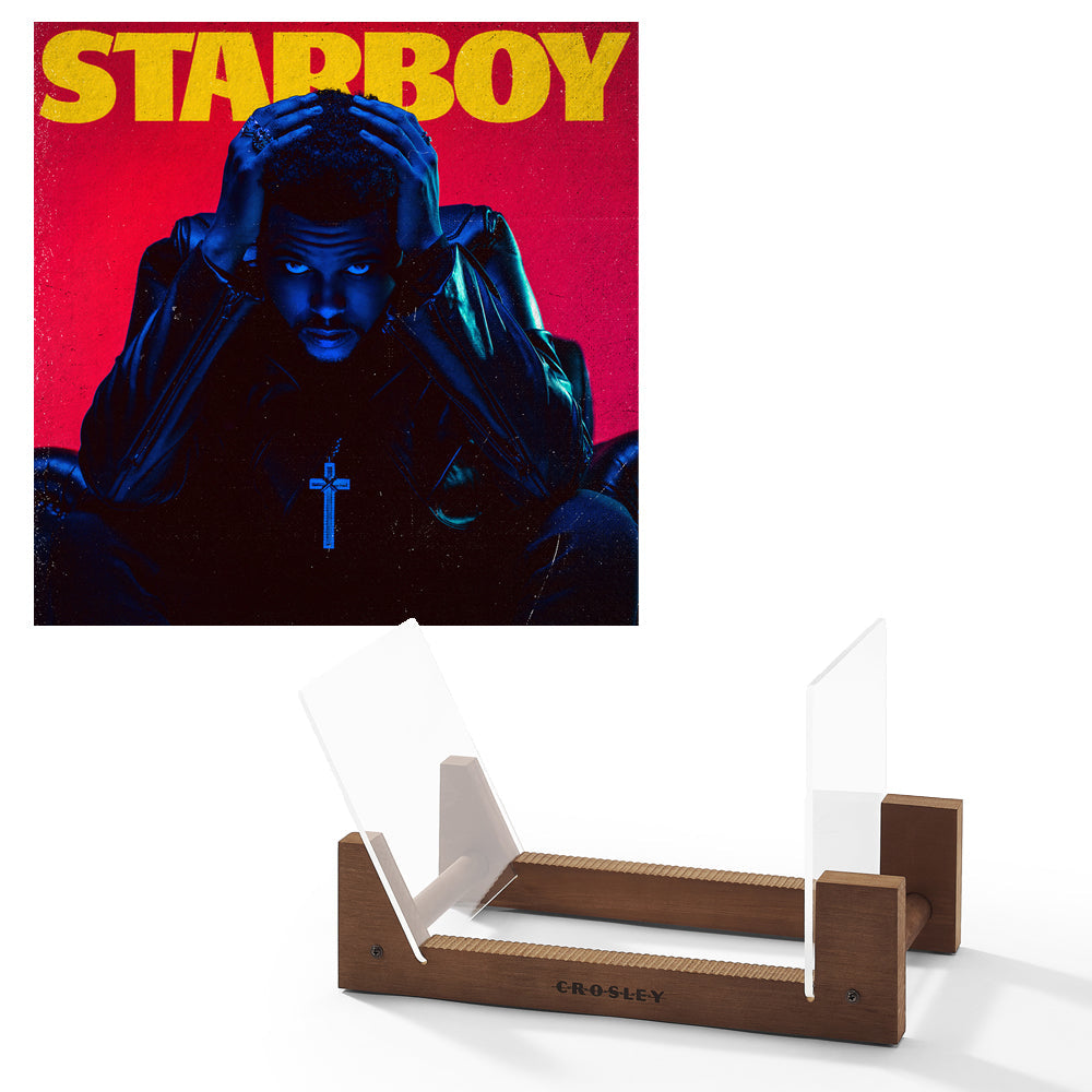 The Weeknd Starboy - Double Vinyl Album & Crosley Record Storage Display Stand