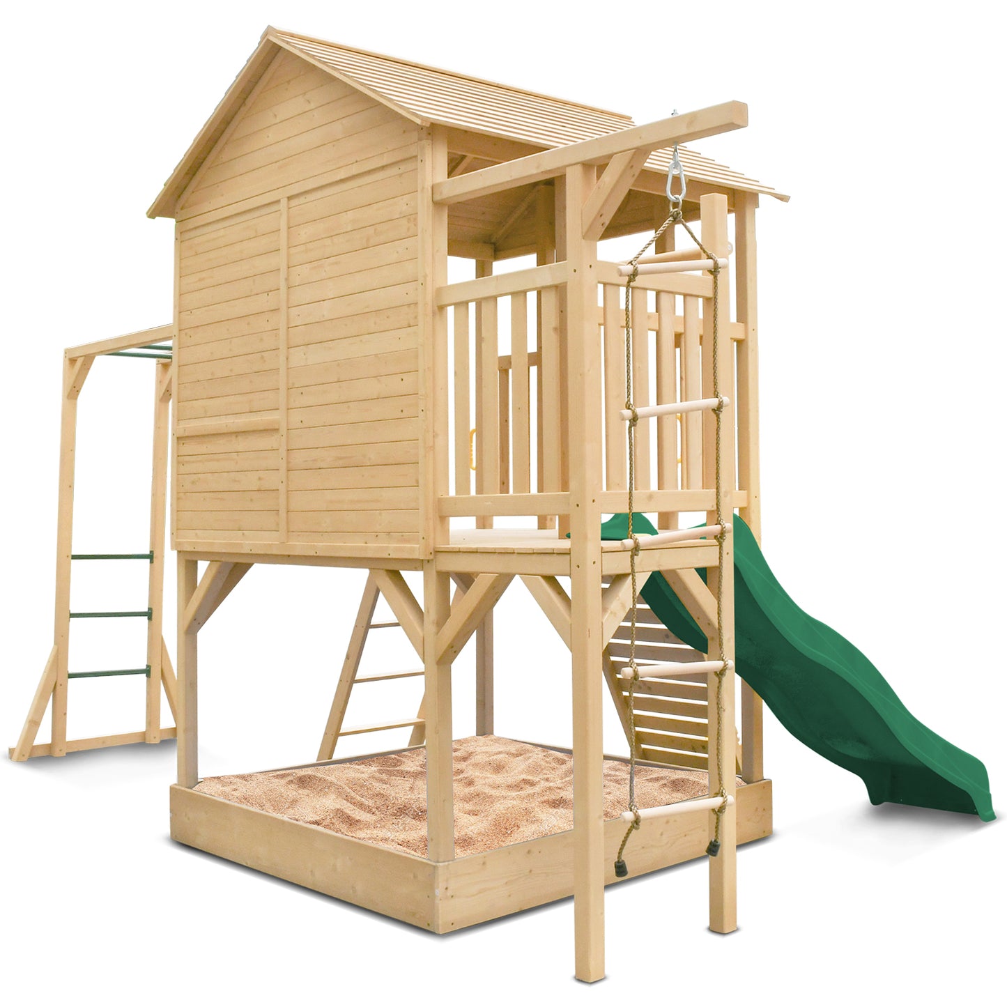 Lifespan Kids Kingston Cubby House with 2.2m Green Slide