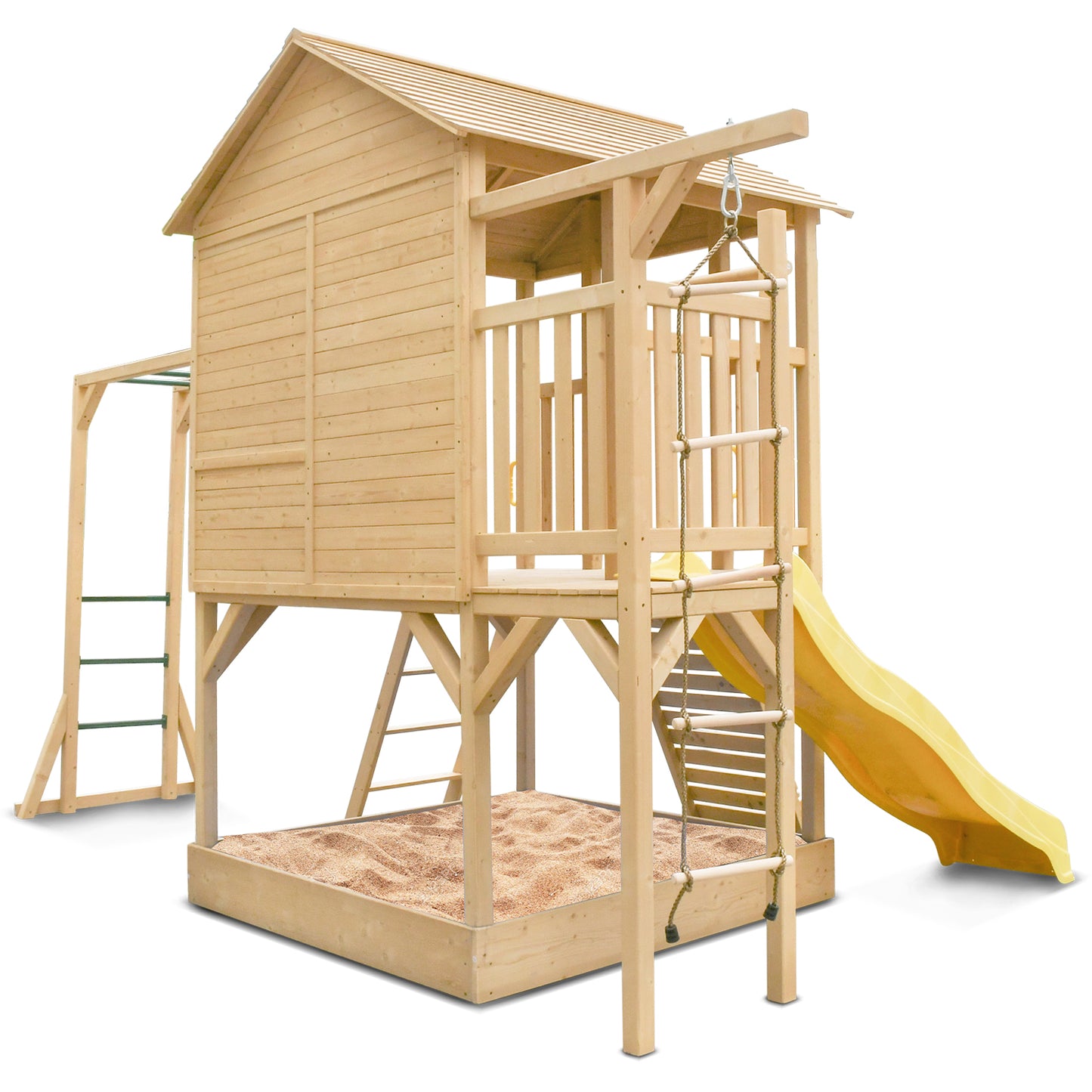 Lifespan Kids Kingston Cubby House with 2.2m Yellow Slide