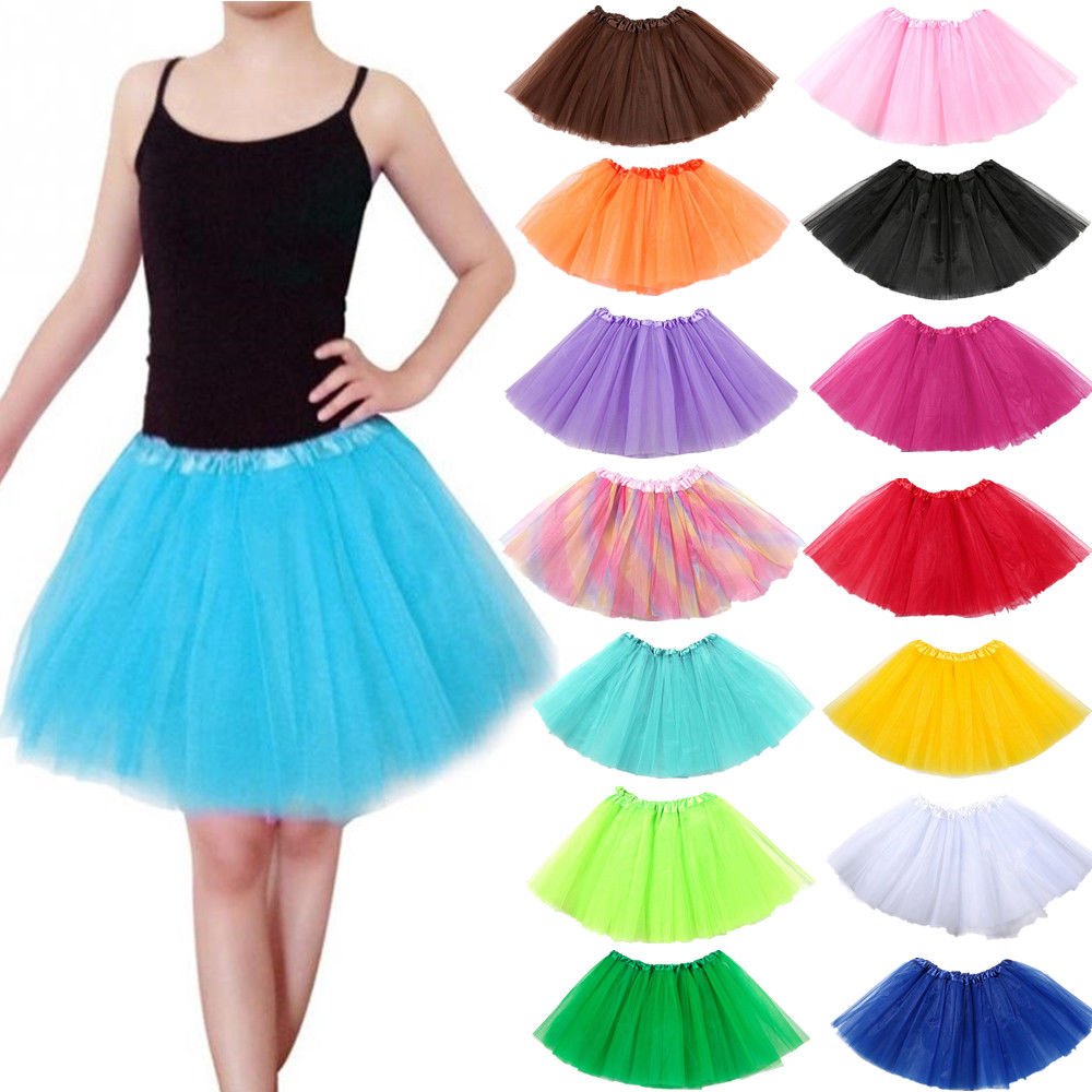New Kids Tutu Skirt Baby Princess Dressup Party Girls Costume Ballet Dance Wear, Rainbow, Kids