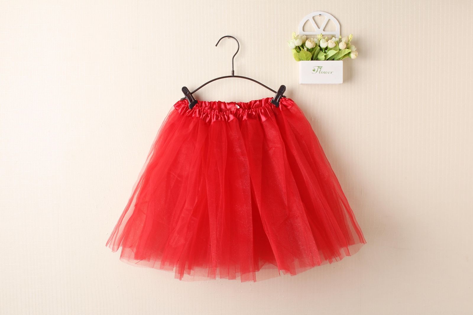New Kids Tutu Skirt Baby Princess Dressup Party Girls Costume Ballet Dance Wear, Red, Kids