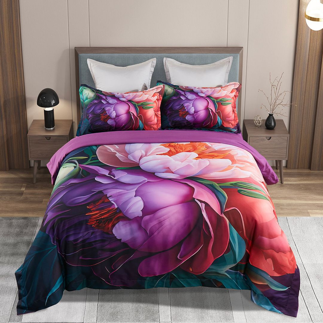 Kaie Floral Quilt Cover Set - Super King Size