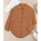 Azura Exchange Waffle Knit Button Up Casual Shirt - L