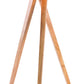 Large Tripod Floor Lamp Linen Shade Modern Bamboo Wooden Retro Twist Light
