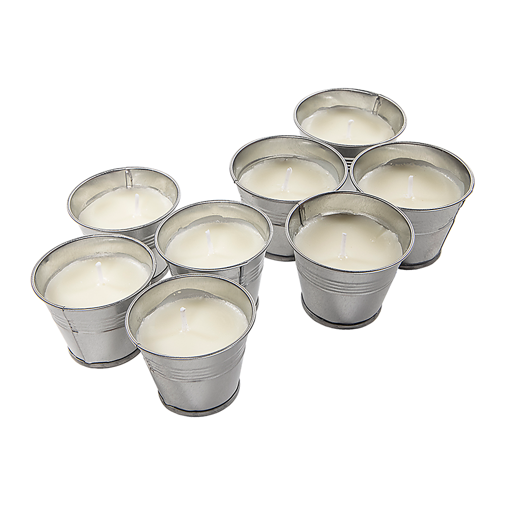 8x Mosquito Insect Bug Repellent Small Bucket Citronella Candles
