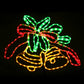 Jingle Jollys Christmas Lights 76cm Bells 216 LED Decorations
